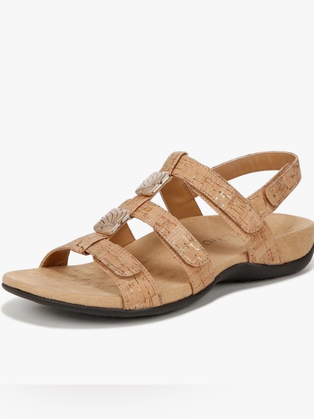Vionic   Orthotic arch support Cork Strap Sandal - Nude/Tan size 7